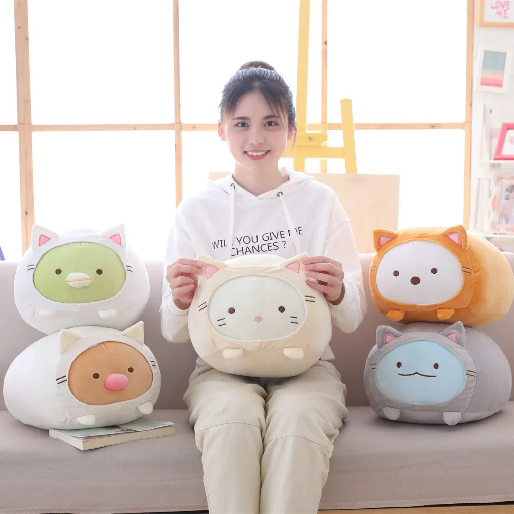 Мультяшная японская анимационная Подушка Sumikko Gurashi 55 см плюшевая игрушка угловая