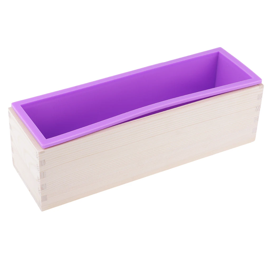 4pcs/set Multifunctional Soap Cutter Planer, Silicone Soap Mold Loaf with Wood Box, Wavy & Straight Stainless Steel Soap Cutter