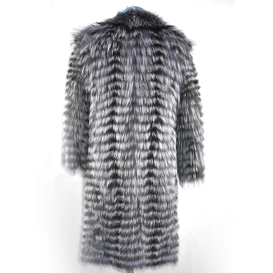 Новинка года; легкая модная Роскошная теплая плотная Женская куртка с натуральным лисьим мехом; Длинная весенняя куртка