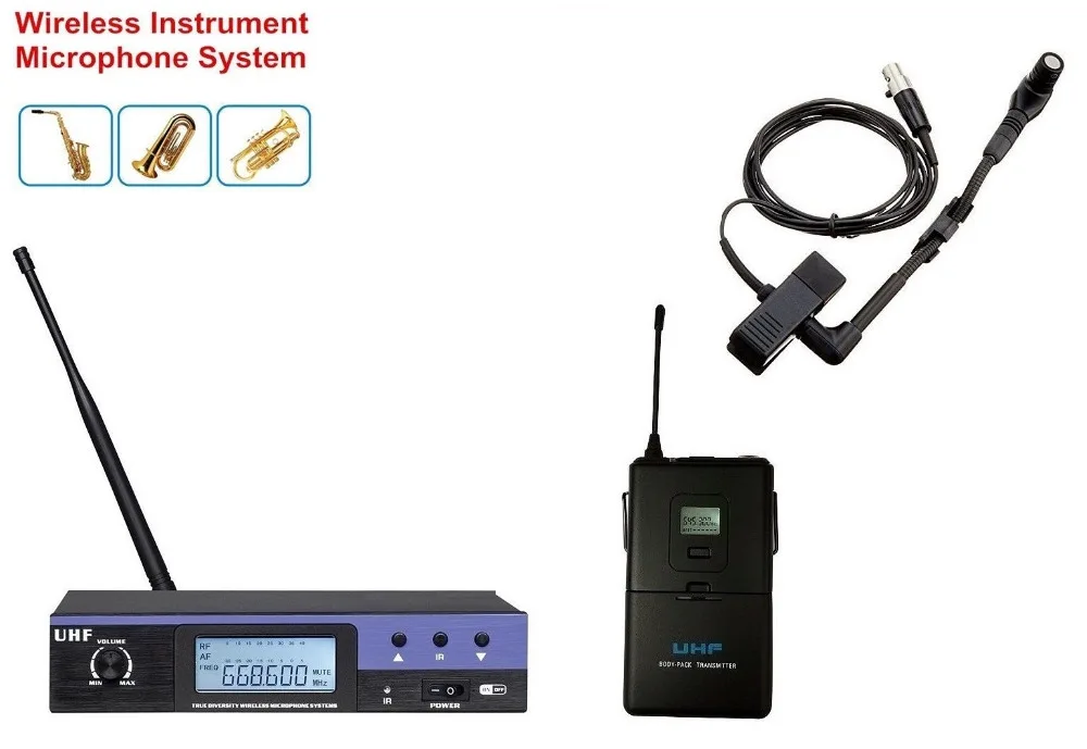 UHF Wireless microphone Professional Instrument Wireless Microphone for