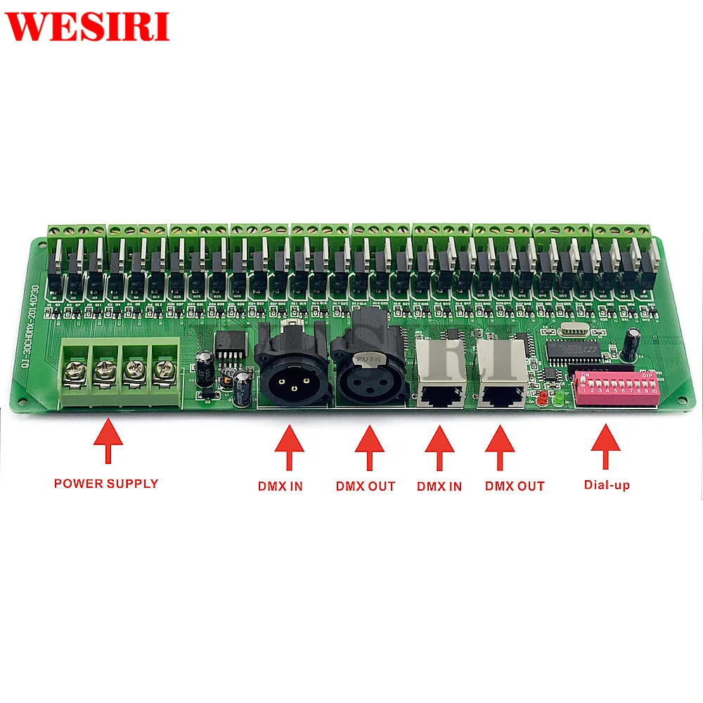 30 канальный DMX 512 RGB контроллер 30CH DMX RGB Светодиодная лента декодер диммер драйвер DC9V-24V