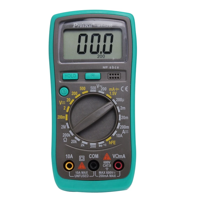 MT-1210-C цифровой мультиметр Цифровой дисплей анти-сжигание Многофункциональный мультиметр