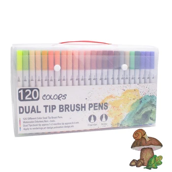 

brush marker set for Art Supplies 48/60/100/120 Colors Soft Brush Marker For Drawing Painting Set Watercolors Pen for School
