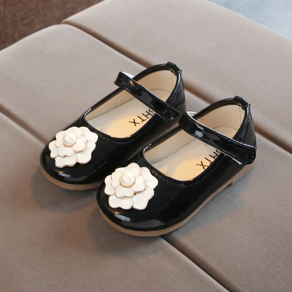 

MUQGEW Baby Girls Shoes Fashion Toddler Infant Shoes for Kids Flower Camellia Pearl Princess Shoes Casual Children's Flats