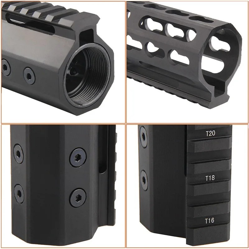 AR15 شحن تعويم Keymod Handguard Picatinny السكك الحديدية و مكافحة تخطي Handguard forTactical الصيد الادسنس جبل برميل من الفولاذ الجوز 1- 0019