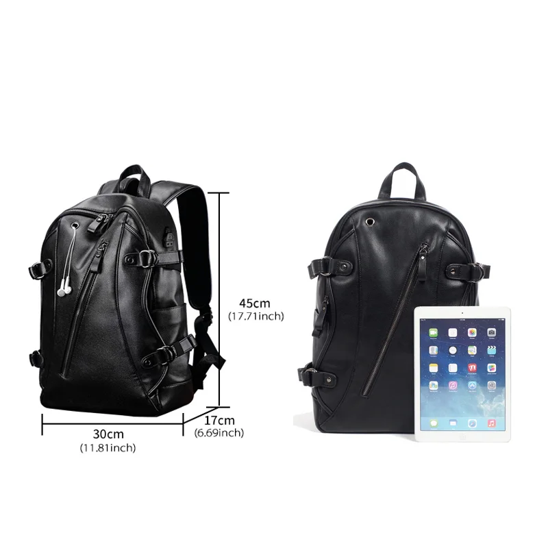 Черный рюкзак из натуральной кожи для школьников, для мальчиков, люксовый бренд, мужские водонепроницаемые Рюкзаки для ноутбуков, 15,6 дюймов, USB, противоугонные сумки для спортзала