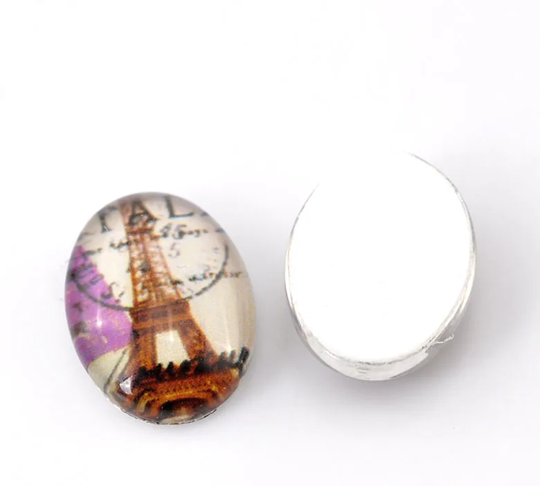 DoreenBeads стекло купольное уплотнение кабошоны фурнитура для украшений овальная