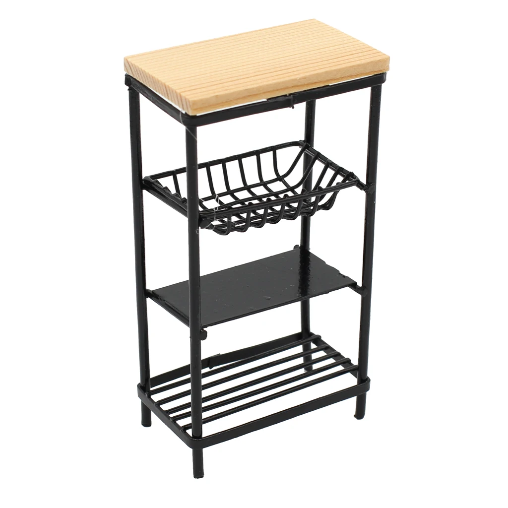Doll House Miniature Kitchen Dollhouse Furniture Mini Dishes Rack 1:12 Scale