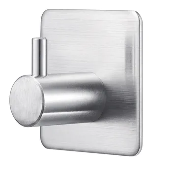 

LIYIMENG 3M Sticker Stainless Steel Hooks Wall Door Clothes Coat Hat Hanger Kitchen Bathroom Rustproof Towel Hooks