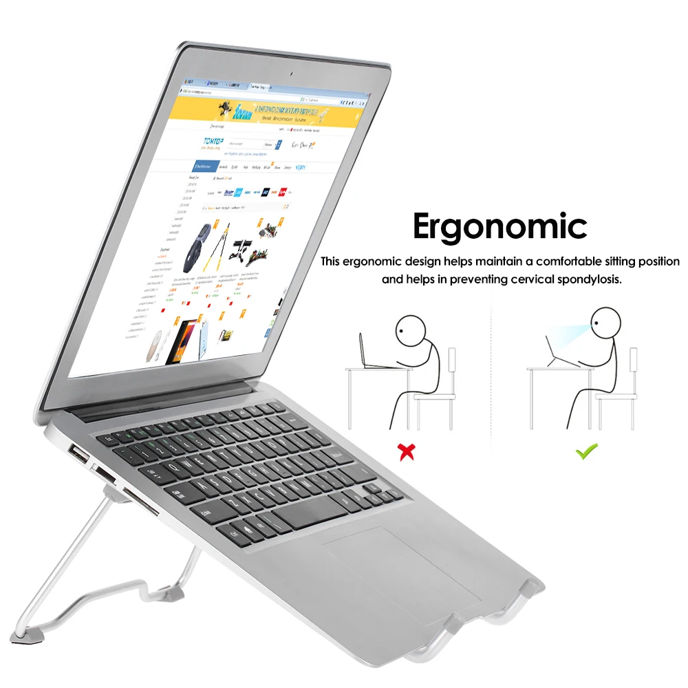 Portable Laptop Stand Foldable Holder Notebook Support Adjustable Desktop Bracket Laptop Stand for tablets MacBook Air Pro