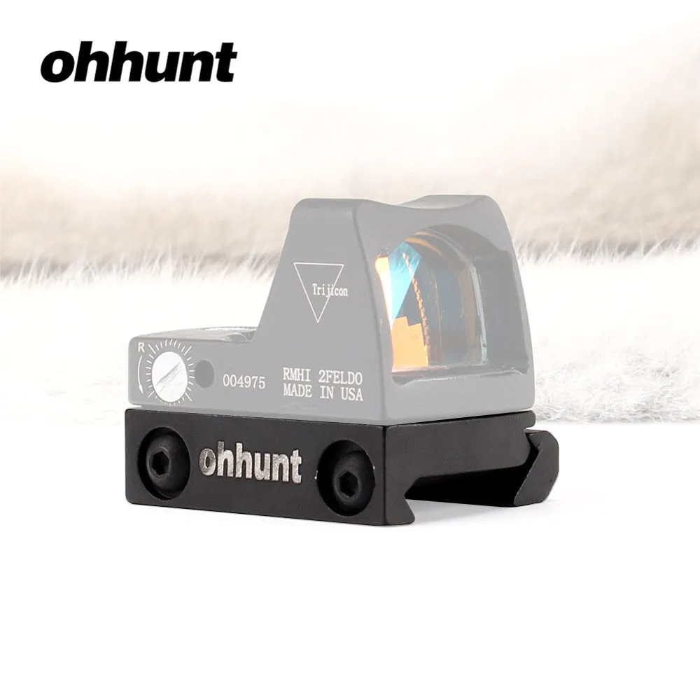 

ohhunt Mini RMR Red Dot Rail Mounts Tactical Optics Sight Scope Ruggedized Miniature Low Picatinny Rail Mount Base