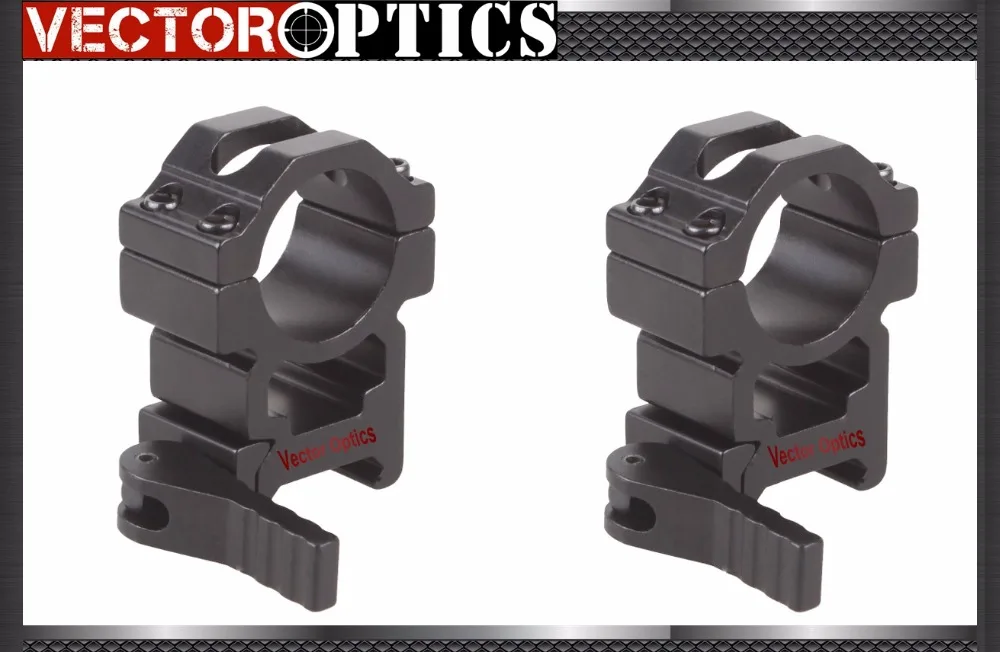 

Vector Optics 25.4mm 1'' inch Tactical Quick Release Riflescope High 20mm Picatinny QD Mount Ring See Through Style fit AK M4