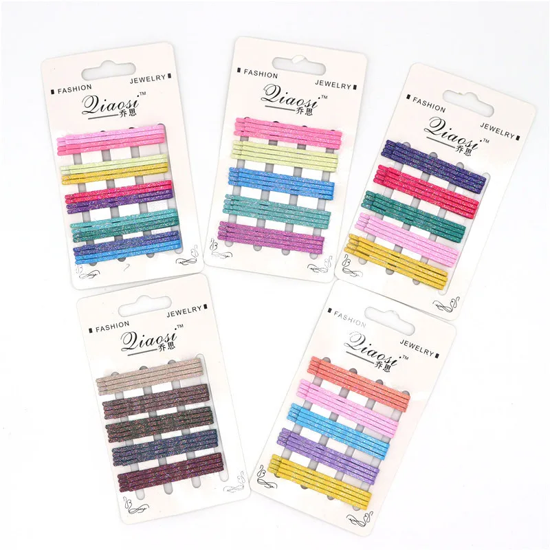 

20Pcs Color Bobby Pins Women Glitter Hair Clips Metal 5cm Wavy Hair Pins Barrettes For Girls Hair Styling Accessories