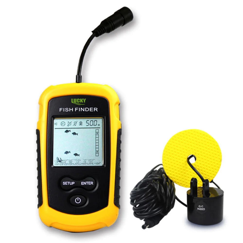 

Lucky FFC1108 Alarm 100M Portable Sonar LCD Fish Finders Fishing lure Echo Sounder Fishing Finder