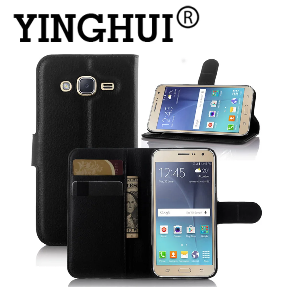 

For Samsung Galaxy J3 2016 Case New Litchi PU Leather Flip Case Cover For Samsung Galaxy J3 Stand Cover