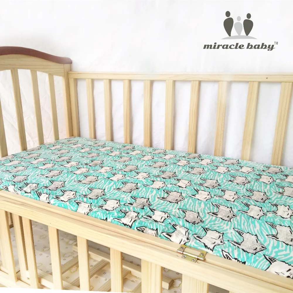 Jual Keajaiban Bayi Dilengkapi Lembar 100% Kapas Rumah Tekstil Tempat Tidur Lembar Penutup Kasur Penutup Pelindung Crib Sheet Kasur Bayi Set 130X70 Cm