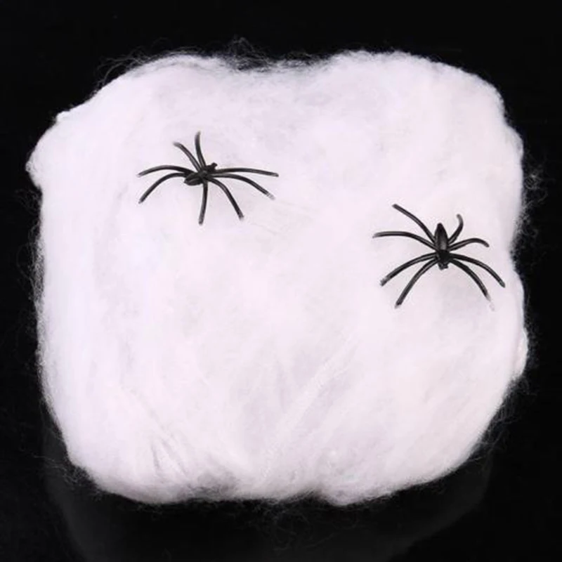 Halloween Spider web Decoration Prop Bar Party Haunted House Spider Cotton Gifts