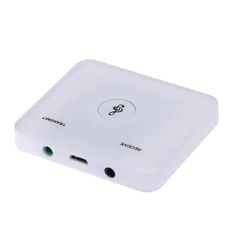 HIFI Bluetooth 4,0 аудио передатчик и приемник беспроводной A2DP 3,5 мм RCA Музыка 2 в 1 адаптер приемопередатчика поддержка AUX out - Цвет: Белый
