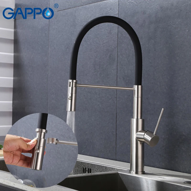  Gappo kitchen Faucets black pull out kitchen drinking water faucet waterfall kitchen faucet deck mo - 32899407690