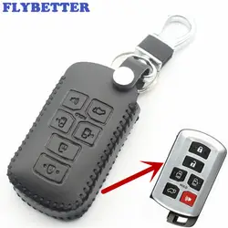 FLYBETTER натуральная кожа 6 Кнопка Автозапуск Smart Key чехол для Toyota Sienna стайлинга автомобилей L84