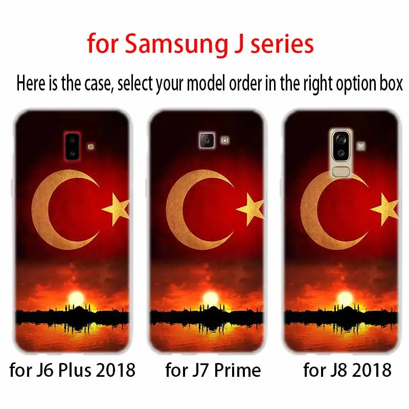 Мягкий чехол для телефона Samsung Galaxy J6 J8 J3 J5 J7 J4 Plus 2018 2016 2017 EU Prime Pro Ace j610 флаг Турция