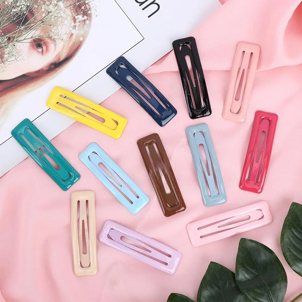 Girls Cute Glitter Hairpins Snap Barrette Candy Color Cartoon Side Clip BB Clips Unique Design Simple Hair Accessories