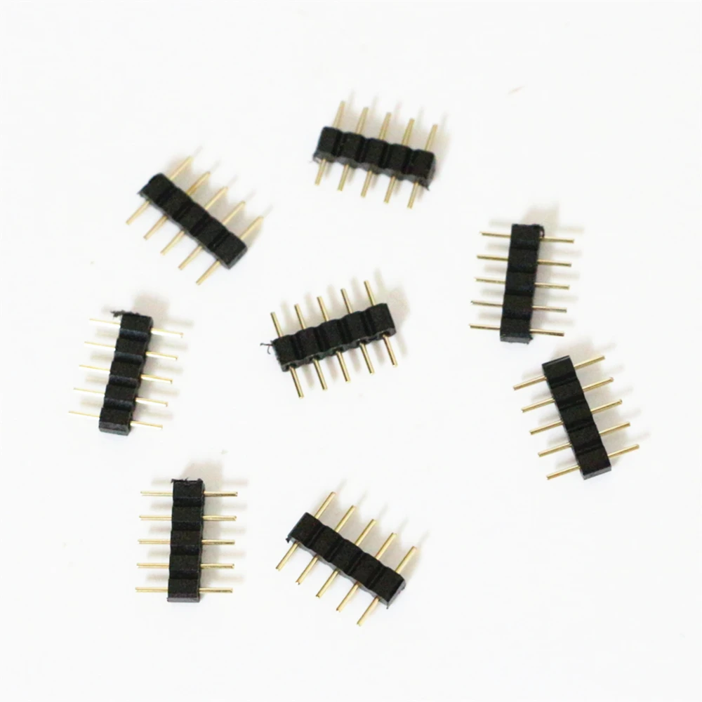 10 шт./лот 5pin RGBW LED разъем 5 контактный штырьковый штекер двойная DIY маленькая часть