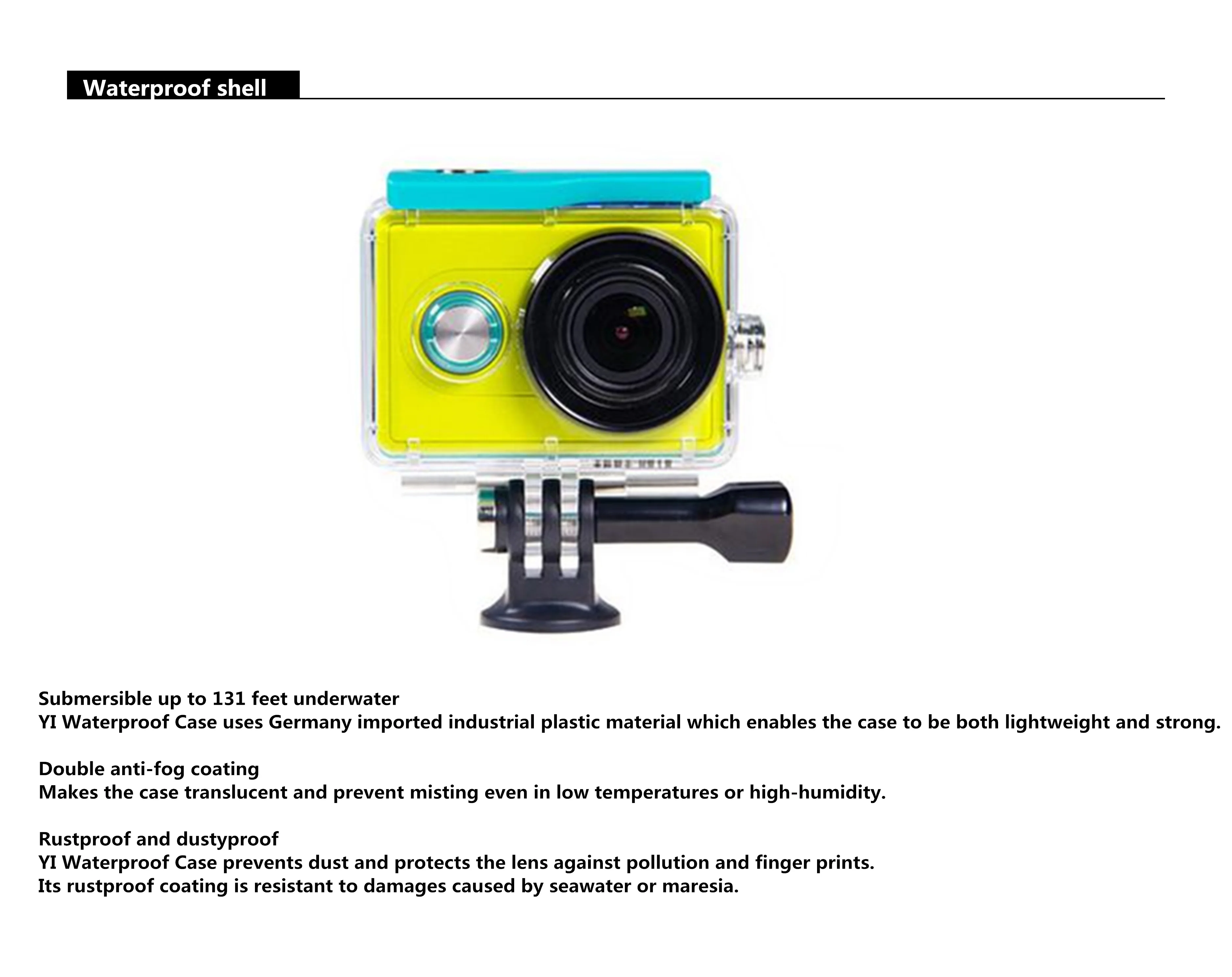SnowHu для Xiaomi Yi набор аксессуаров водонепроницаемый чехол защитная рамка