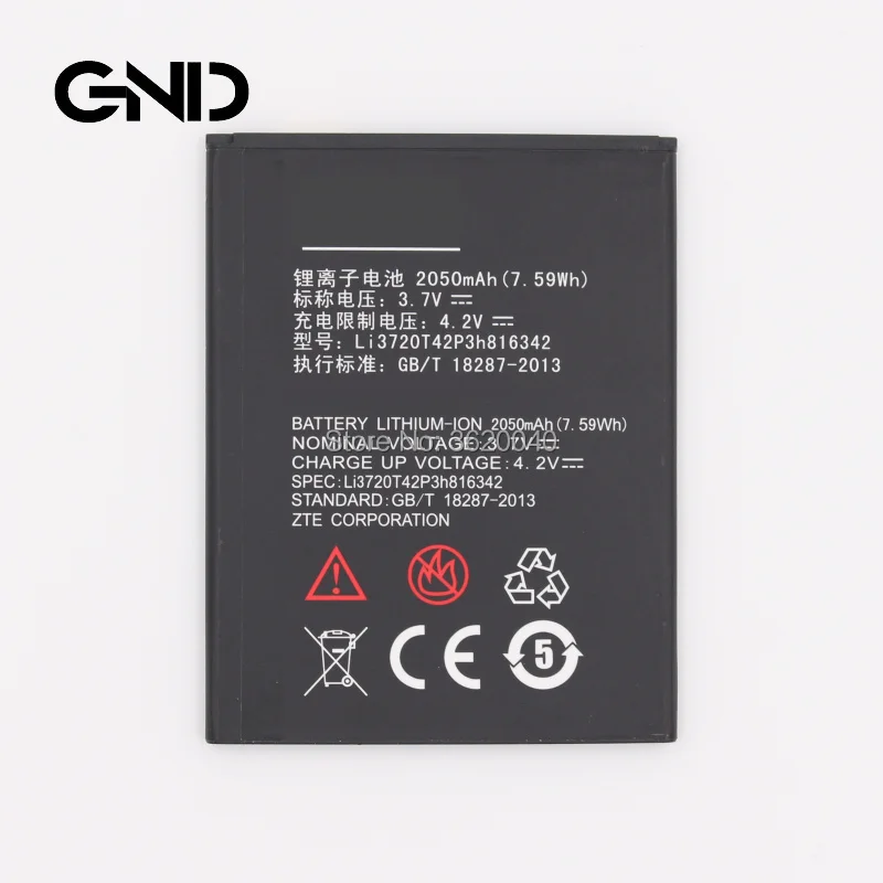 GND 3 7 V 2050 мА-ч/7.59Wh Li3720T42P3h816342 Замена Батарея для ZTE U968 N968 Q503U Q701C литий-ионный