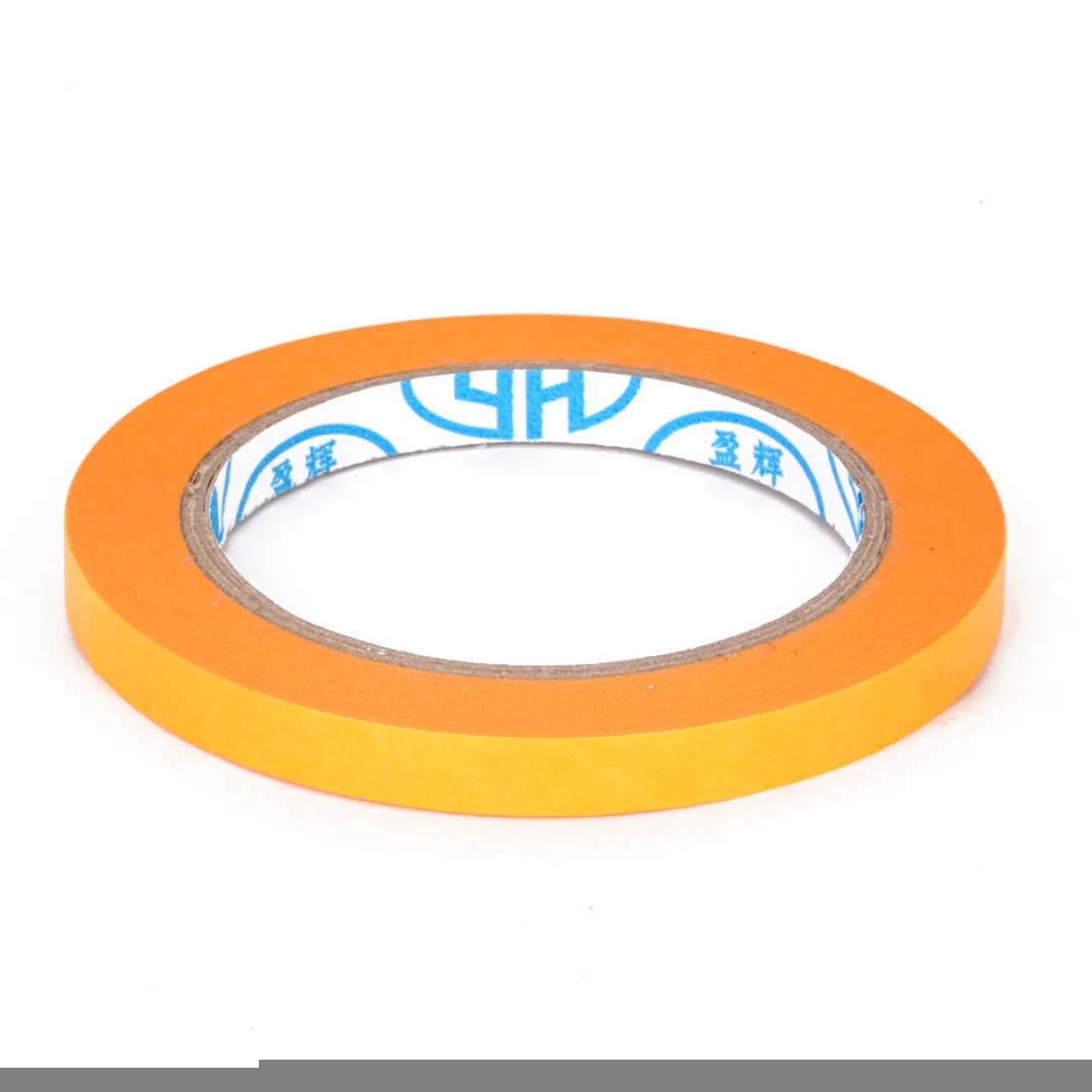 Mayitr 50M 6mm/10mm/12mm/18mm/50mm DIY Yellow Adhesive Masking Paint Spray Paper Tape