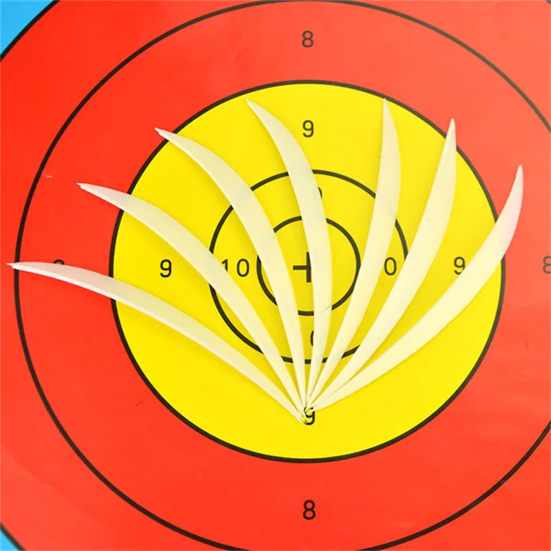 50 шт. 5 "натуральная стрелка перья индейки перо Спорт на открытом воздухе практика стрельбы правое крыло лопатки оперение, снаряжение