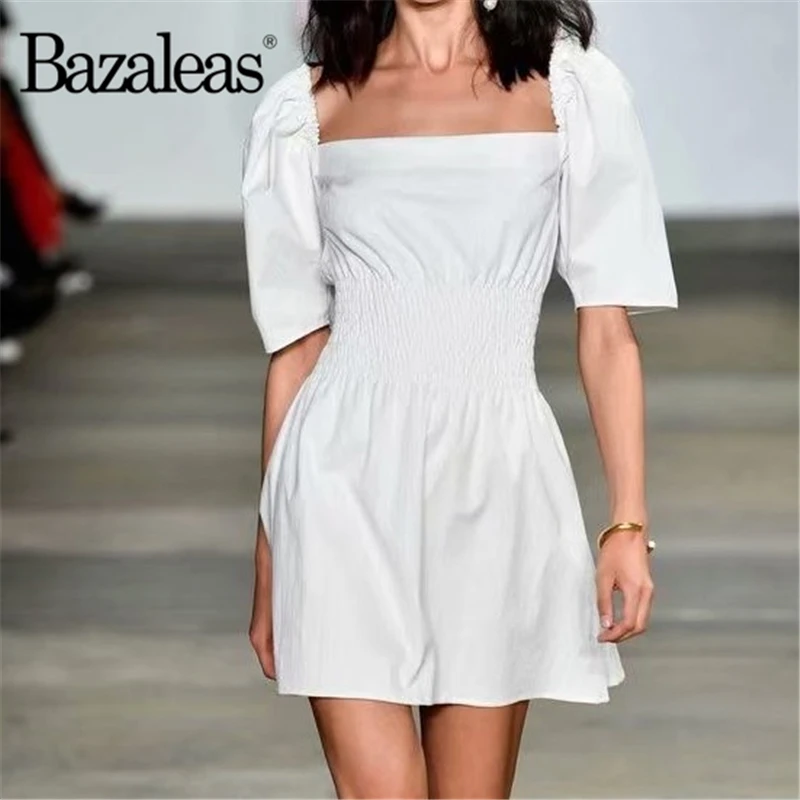 2019 с квадратным воротником из хлопка Vestidos шикарное эластичное летнее платье