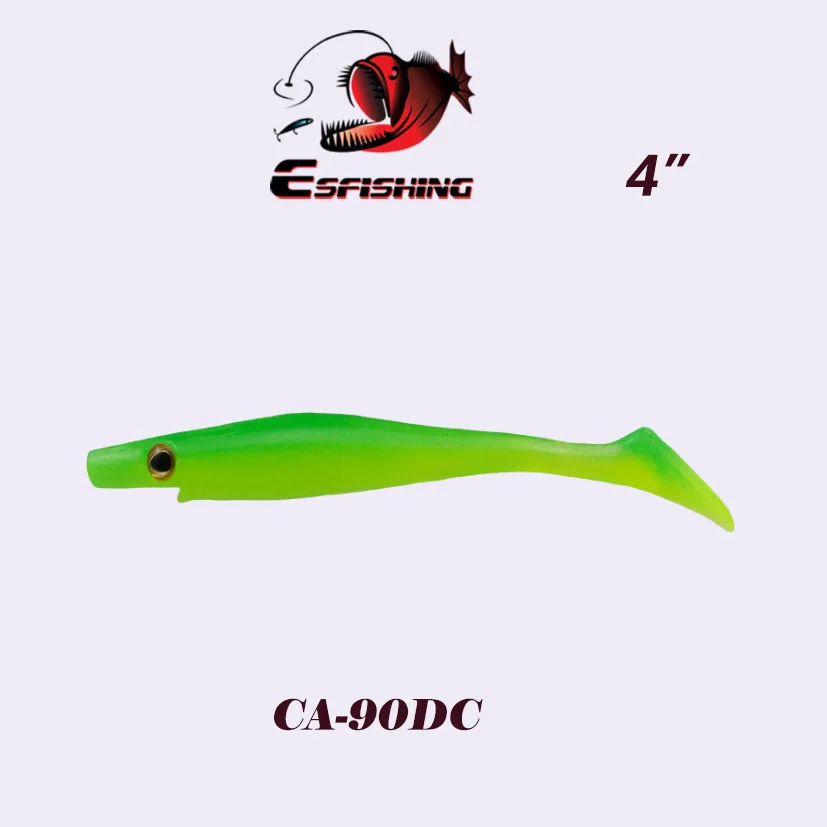 Esfishing приманки Новые свиньи Shad 100 см 6 г 6 шт. Мягкая приманка морская искусственная наживка для рыбалки джиг приманка воблер окунь форель Щука - Цвет: CA90DC