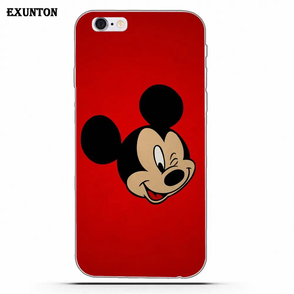 Мягкий ТПУ чехол для телефона Apple iPhone 4 4S 5 5C SE 6 6S 7 8 Plus X Micky Mouse|Чехлы-накладки| |