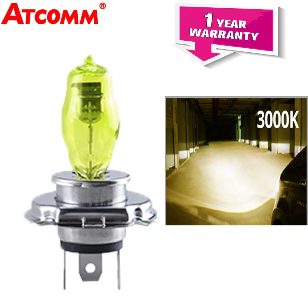 ATcomm 1 шт. 3000K H7 H4 автомобильные галогенные фары 12 В 55 Вт H1 H3 H8 H9 H11 H10 9005 HB3 9006 HB4 Supe