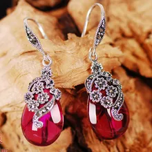 Kadan Di Intime серебряные 925 серебряные серьги красные длинные серьги корейские преувеличенные женские Ювелирные изделия