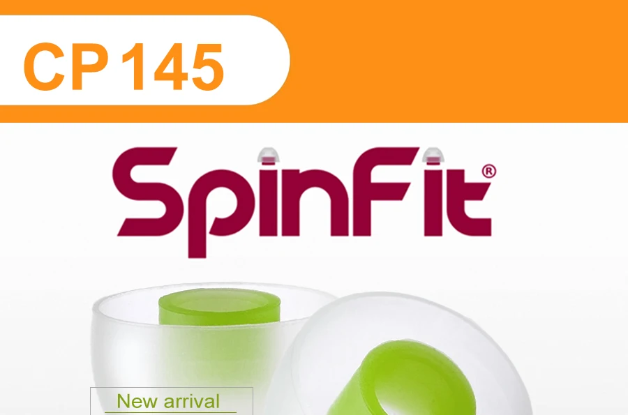 SpinFit CP145 наушники в ухо запатентованные на 360 градусов без вращения наконечники для ушей силиконовые наконечники для ушей 4,5 мм диаметр сопла CP100M CP100L/S CP800M