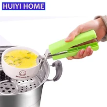 Теплоизолированные зажимы блюдо анти-горячий зажим из нержавеющей стали кухонный инструмент изолированный горячий горшок клип держатель для миски кухонные щипцы EKB091