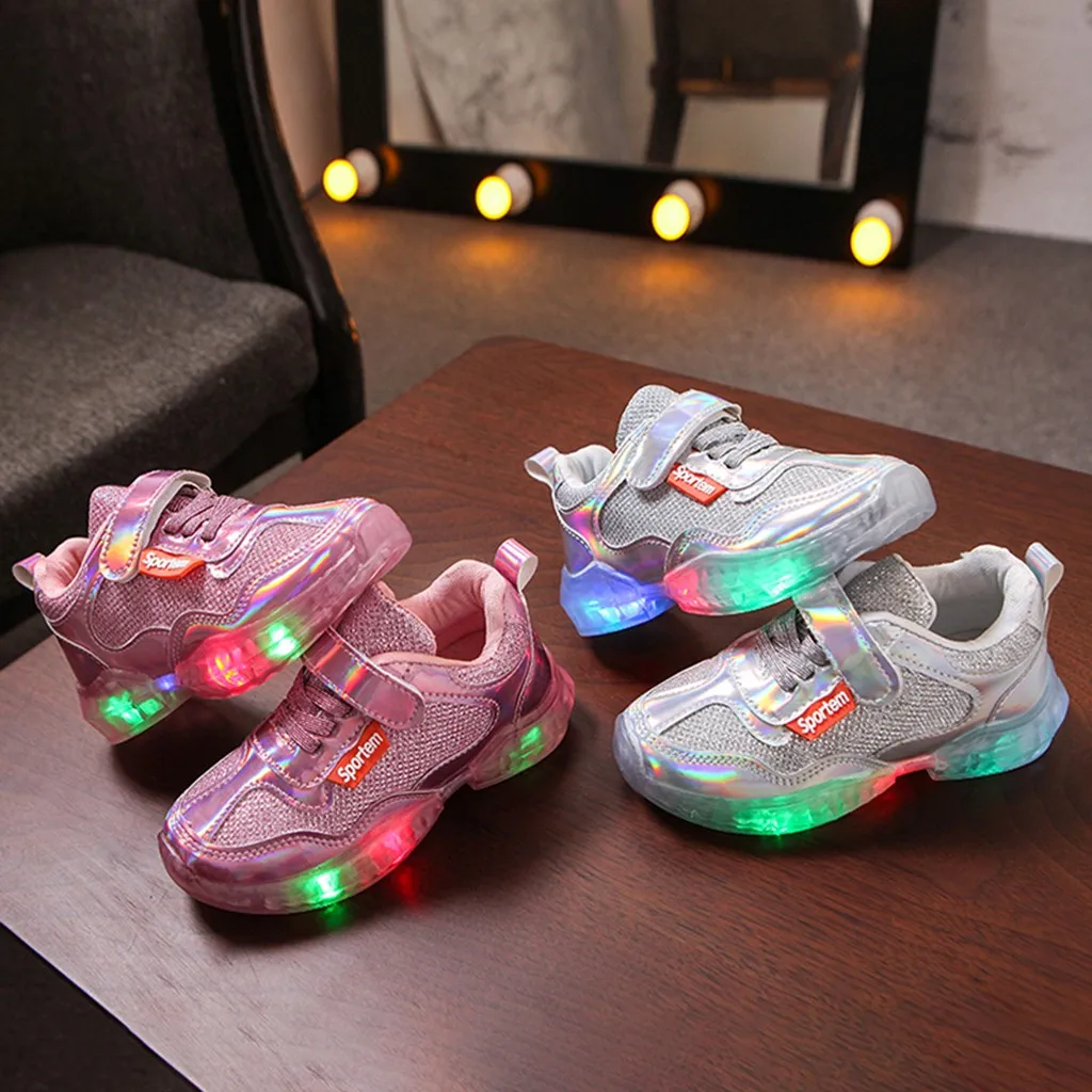 Детские дышащие спортивные кроссовки с буквенным принтом для маленьких девочек и мальчиков; Повседневная обувь; модная детская обувь