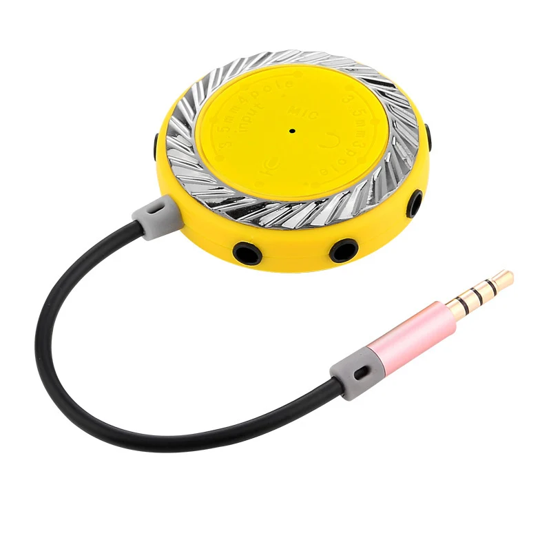 10pcs lot 3 5mm 1 in 9 couples audio line Earbud Headset Headphone Earphone Splitter For pad Phone Android Mobile MP3 MP4