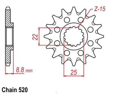520 13T 14T 15 т мотоциклетная передняя Звездочка для Бета двигатель 250 300 350 390 400 430 450 480 498 520 525 RR 2 т RS 2010