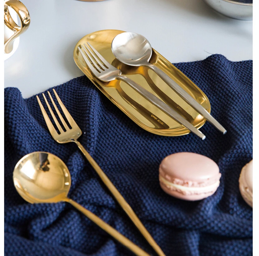 ANTOWALL Золотой Серебряный цвет 304 нержавеющая сталь столовые приборы Европейский Западный еда ложки для вилок и ножей Ресторан бытовой