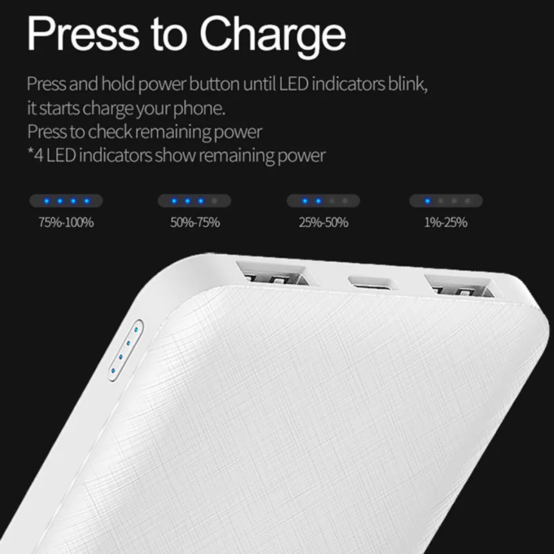 Rock power Bank для Xiaomi Mi 10000 мАч Usb type C c портативное Внешнее зарядное устройство Быстрая