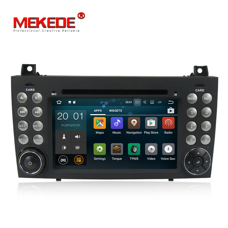 Cheap Quad core Android 7.1 car radio dvd player for benz R171 SLK200 SLK230 SLK280 SLK300 W171 with GPS navigation 2GB RAM 16G ROM 2