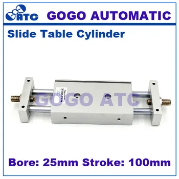 

High quality double piston rod dual acting cylinders STMB25-100 25mm bore 100mm stroke slide table pneumatic cylinder