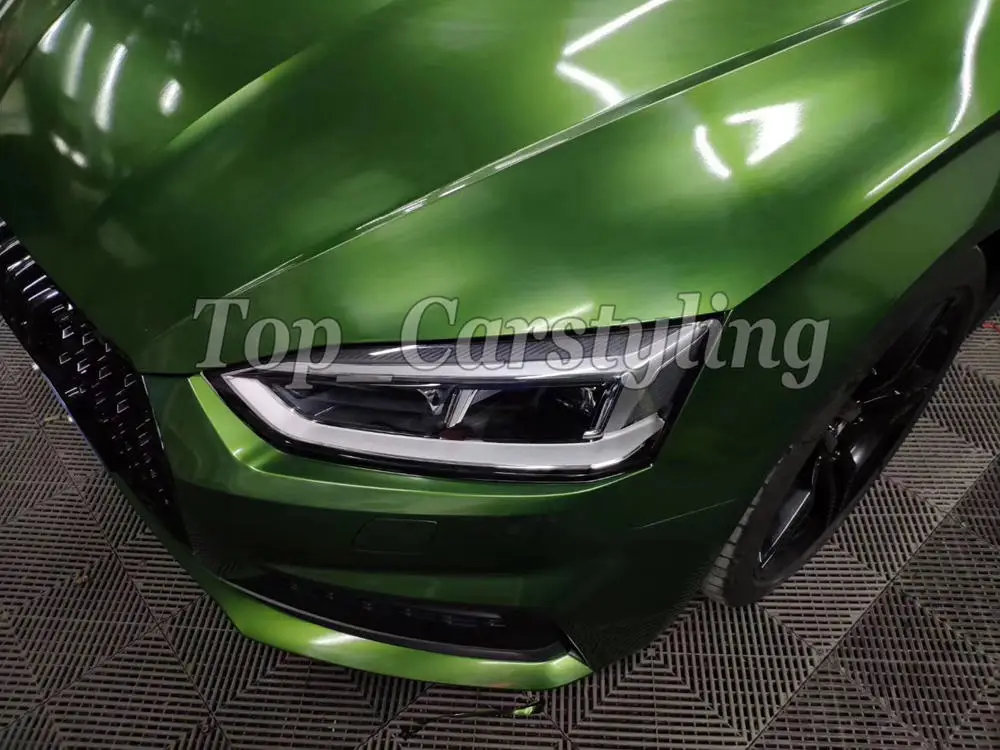 gloss METALLIC GREEN KMPF VINYL CAR WRAPPING FILM 3M MAMBA GREEN  (3)
