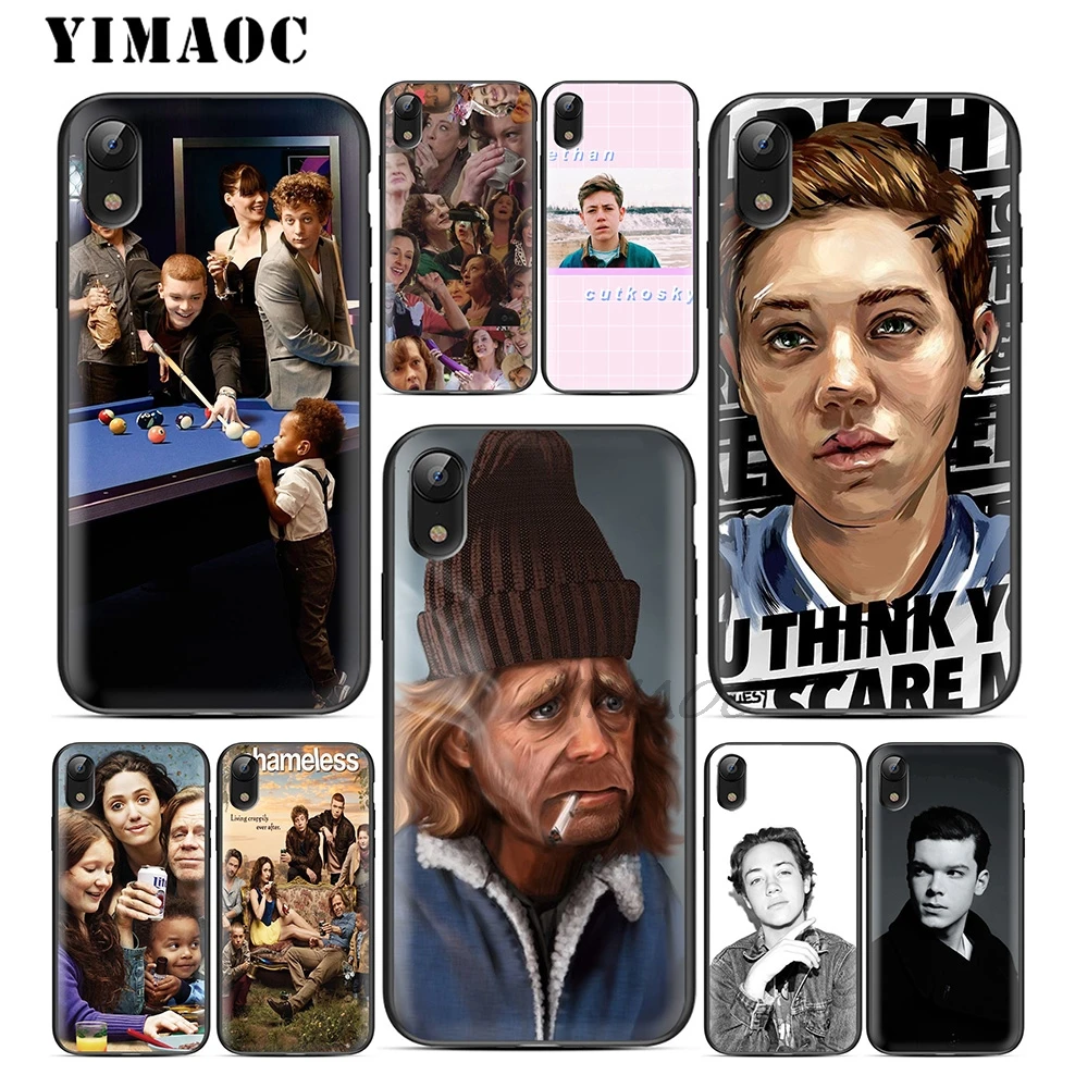 

YIMAOC Shameless Funny Tv Soft TPU Black Silicone Case for iPhone X or 10 8 7 6 6S Plus 5 5S SE Xr Xs Max