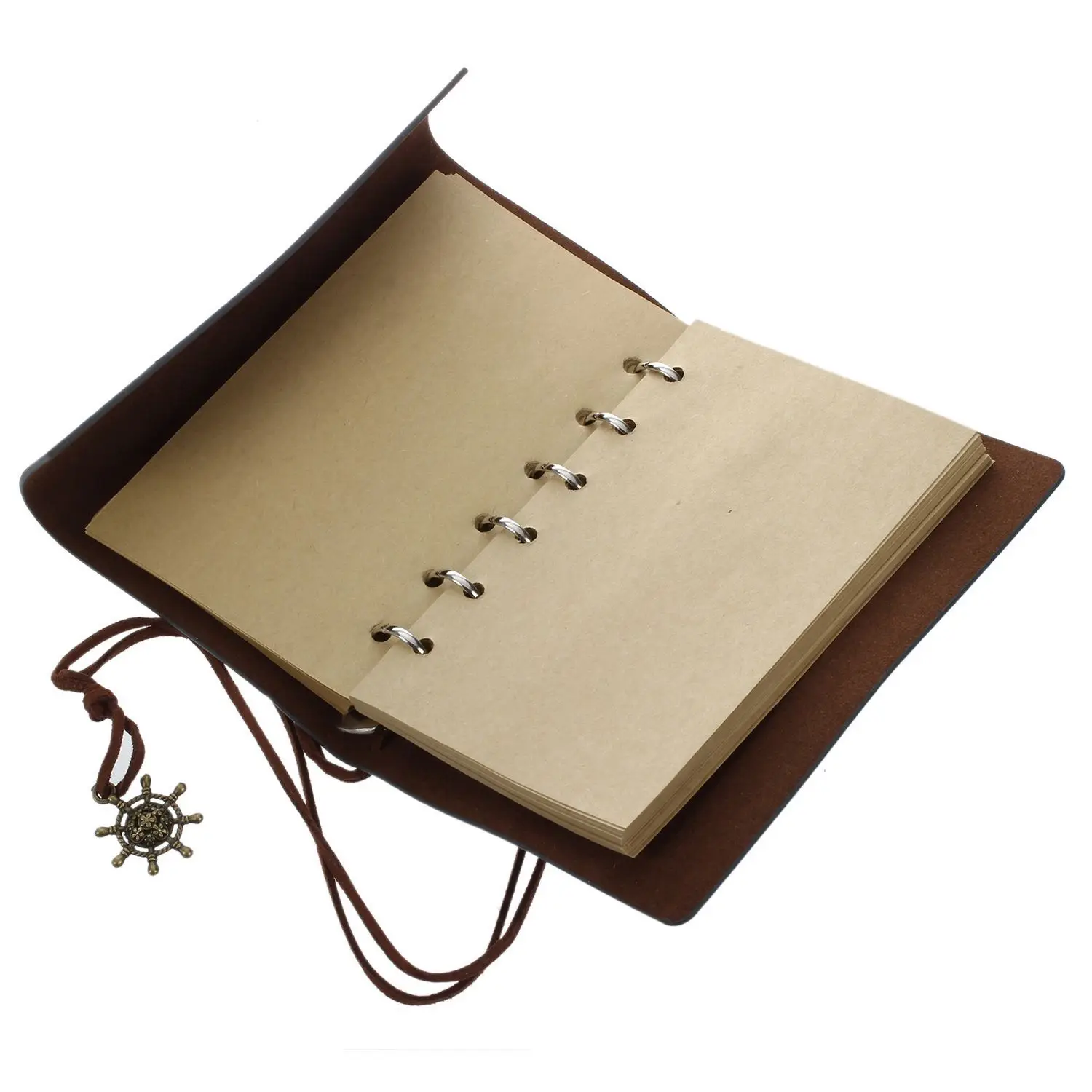 

BLEL Hot Retro Vintage Leather Bound Blank Pages Journal Diary Notepad Notebook