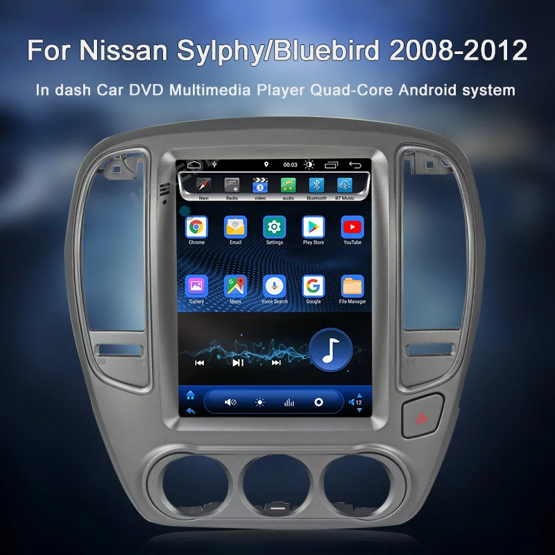 Perfect MEKEDE DSP Android9.0 car dvd multimedia player For Nissan Sylphy/Bluebird 2008-2011 with wifi radio bluetooth DVR view camera 4