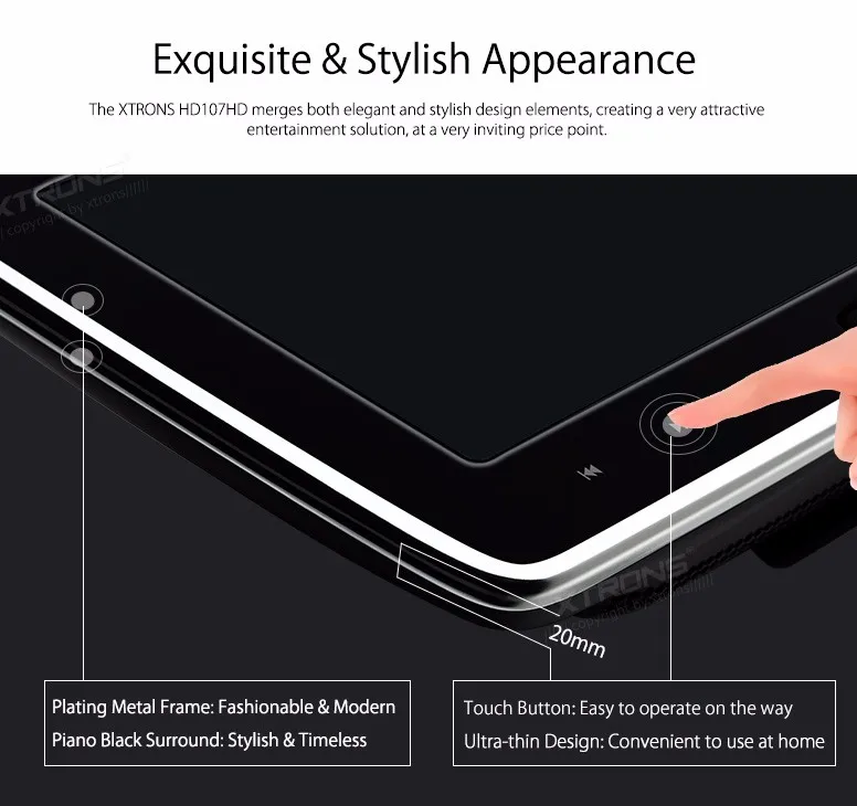 Clearance 10.1" Touch Button Headrest Car DVD Car Headrest DVD Car Headrest Monitor DVD with Built-in HDMI Port & 1024*600 Resolution 3